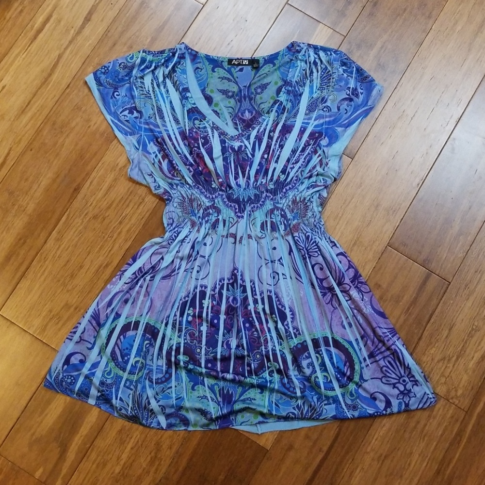 Blue pattern top by Apt 9